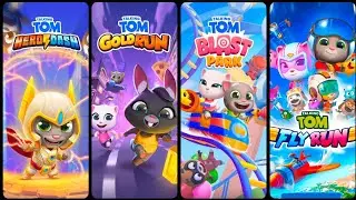 Talking Tom Hero Dash Christmas Update Vs Gold Run Vs Tom Blast Park Vs Tom Fly Run - Game Of Fame