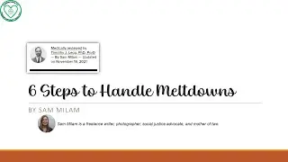 Readout Info - 6 Steps to Handle Meltdowns by Sam Milam [Enabling Autism]