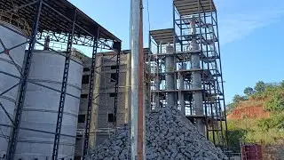 Tank leg alignment and grouting with fixing bolt at foundation footing....