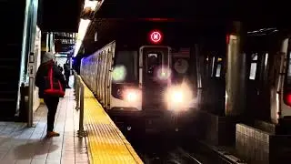 MTA New York City Subway Forest Hills Bound Alstom R160A (M) Local Train @ Roosevelt Island