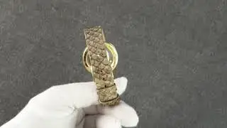 Bespoke watch strap of python leather for Chopard Happy Diamonds watch.