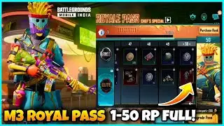 M3 Royal Pass BGMI 🔥 1 TO 50 RP REWARDS FULL 🔥 M3 ROYAL PASS REWARDS 🔥 M3 ROYAL PASS PUBG MOBILE