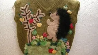 Вязаные жилеты для малышей. Knitted jackets for kids.
