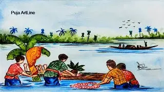 Durga Idol Visarjan | Dashami Drawing Shorts | Durga Puja special | Autumn Festival Vibes
