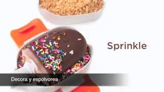 La heladera Zoku y su accesorio para ba&ntilde;ar polos en chocolate