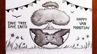 Save Trees Save Earth Drawing Tutorial Ideas