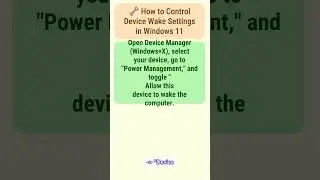 🔧 How to Control Device Wake Settings in Windows 11