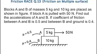 Two Block problem | Force Applied on Upper Block