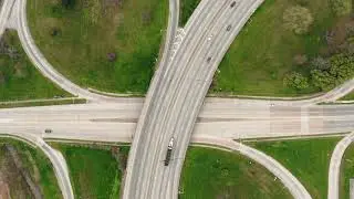4k Drone Footage Of Multi Lane Highways And Flyovers. (No Copyright)
