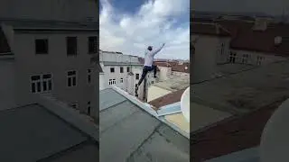 Extreme Rooftop Parkour Jump😳