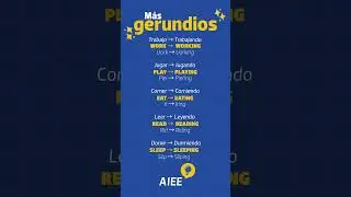 Ingl&eacute;s b&aacute;sico: ejemplos de gerundios 🏃&zwj;♂️💨   | #AIEE #InglesEnEspanol #Shorts