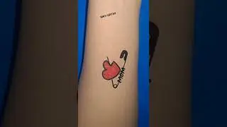 DIY PIN MOM TATTOO 👌❤️👌🧷 #new #momtattoo #trendingtattoo #amazingtattoo #simpletattoo #2t26