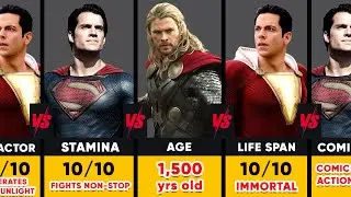 Superman vs Thor vs Shazam - Full Stats [Who Wins?]