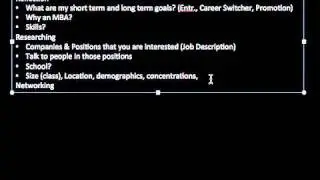 (1) Reflection, Research, & Network - Business School Apps