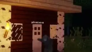 Minecraft monkey banging on door meme