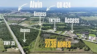 PRIME COMMERCIAL LAND FOR SALE | HOUSTON AREA | 27.36 ACRES | UNRESTRICTED  | ALVIN, TEXAS | 