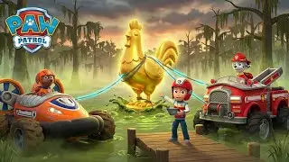 PAW Patrol: Rescue Wheels to the Rescue! 🚜🏆 | The Swampy Statue Sling & Monster Truck Save!