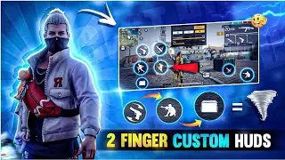 Top 7 Best 2 Finger Fastest Custom Hud Free Fire 🔥 {One tap+Movment}😯Best 2 Finger Custom Hud In Ff