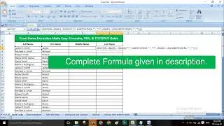 Extract Names in Excel: LEFT/MID/RIGHT Functions, VBA, & TEXTSPLIT Tutoria Create your own Function.