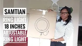 AFFORDABLE AMAZON SAMTIAN RING LIGHT, 18 INCHES ADJUSTABLE DIMMABLE. UNBOXING, SET UP AND REVIEW