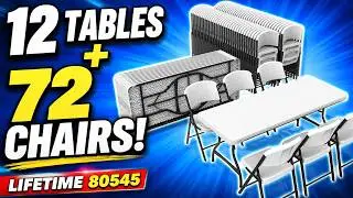 Lifetime 80545 12 6' Commercial Stacking Tables and 72 Chairs Combo: Features and Benefits
