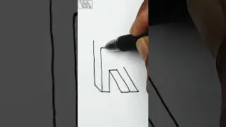 Twisted Alphabet R Drawing Shorts || Impossible R Drawing || #simple #drawing #shorts #video