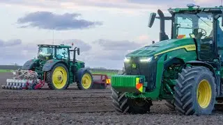 Planting Onions - John Deere 8R310 & 6155R