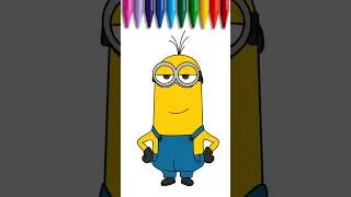 How to draw Minion for kids - DrawColor  #minions #banana #despicable