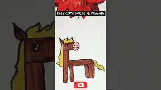 #How to draw a cute horse 🐴 #easy #beginners #