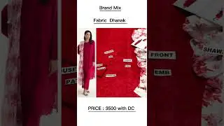 Brand Mix 3-Piece Dhanak Winter Collection | Embroidered Dhanak Suit with Twill Pashmina Shawl |