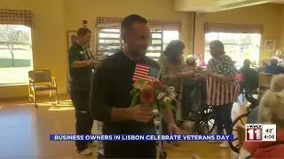 Business Owners in Lisbon Celebrate Veterans Day