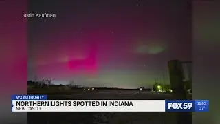 Northern lights visible in skies across central Indiana Tuesday