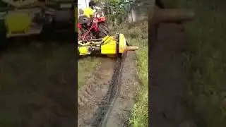 BHARAT RIDGE PLASTER 1010 working with KUBOTA 55HP 4WD