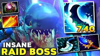 Slark Free Farming Radiance + Eye of Skadi 7.40 Ability RAID BOSS Insane - Dota 2