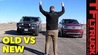 Which Is Faster? 2003 Hummer H2 vs 2018 Ford Expedition Drag Race!
