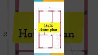 18x30 house design | 540 sqft house plan #architecture #architect #homemap