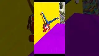 Spiderman vs SpongeBob in GTA 5 Water Slide Ragdoll Battle 💦🤣