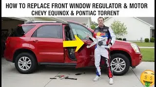 CHEVROLET EQUINOX FRONT WINDOW REGULATOR MOTOR REMOVAL REPLACEMENT 2005 2006 2007 2008 2009