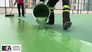 Tennis court resurfacing acrylic coating