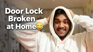 Accidentally broke the door lock 🔒 at home..full drama 😂