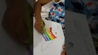 How to easy paint a rainbow fish? #painting #paintings#painting turorial