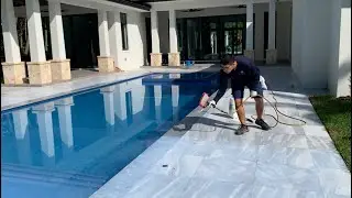 Sealing Marble Pool Deck - Pembroke Pines