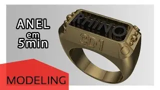 Tutorial Rhinoceros-  Anel Senior em 10 minutos - Senior Ring Modeling