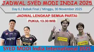 Syed Modi India International 2025 Final Schedule Today │ Day 6 │ 1 Indonesian Representative in ...