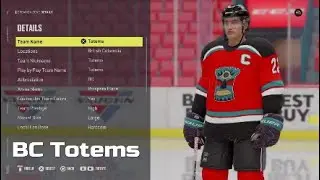NHL 22 - British Columbia Totems - Custom team and roster