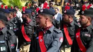 Pakistani police cadets show off their skills during the 115th passing out parade at Police training