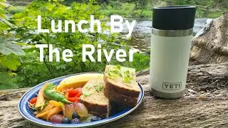 KDM Adventures Ep5 Lunch By the River Wye.  Erwood Station.  Relaxing. Water. Music. Sounds. Nature