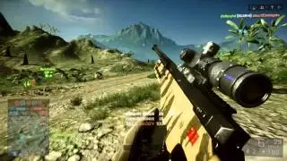 PS4 Battlefield 4 Sniping Minitage! [HD] I can't shoot an explosive barrel!!