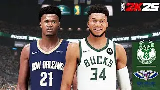 NBA TODAY | BUCKS VS PELICANS FT. GIANNIS, BROOK LOPEZ, YVES MISSI | NBA 2K25 | 4K