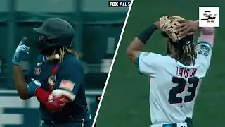 Vladimir Guerrero Jr. HITS LONG HOME RUN while Fernando Tatis Jr. is mic'd up 😂 (MLB All-star Game)